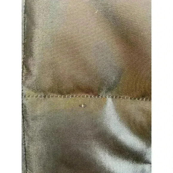 Lands' End Down Feather Puffer Vest Shiny Gray Full Zip Women's Size M - Picture 8 of 16